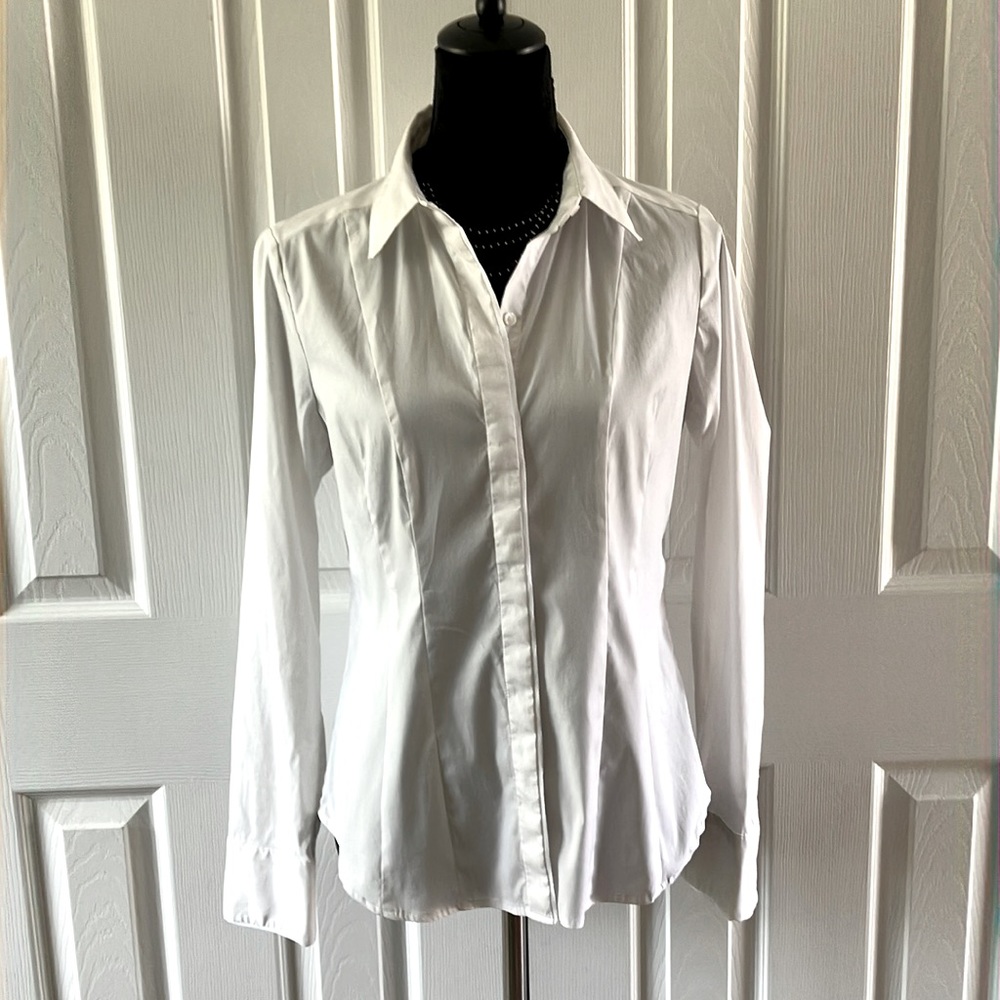 WHBM White cotton Blouse